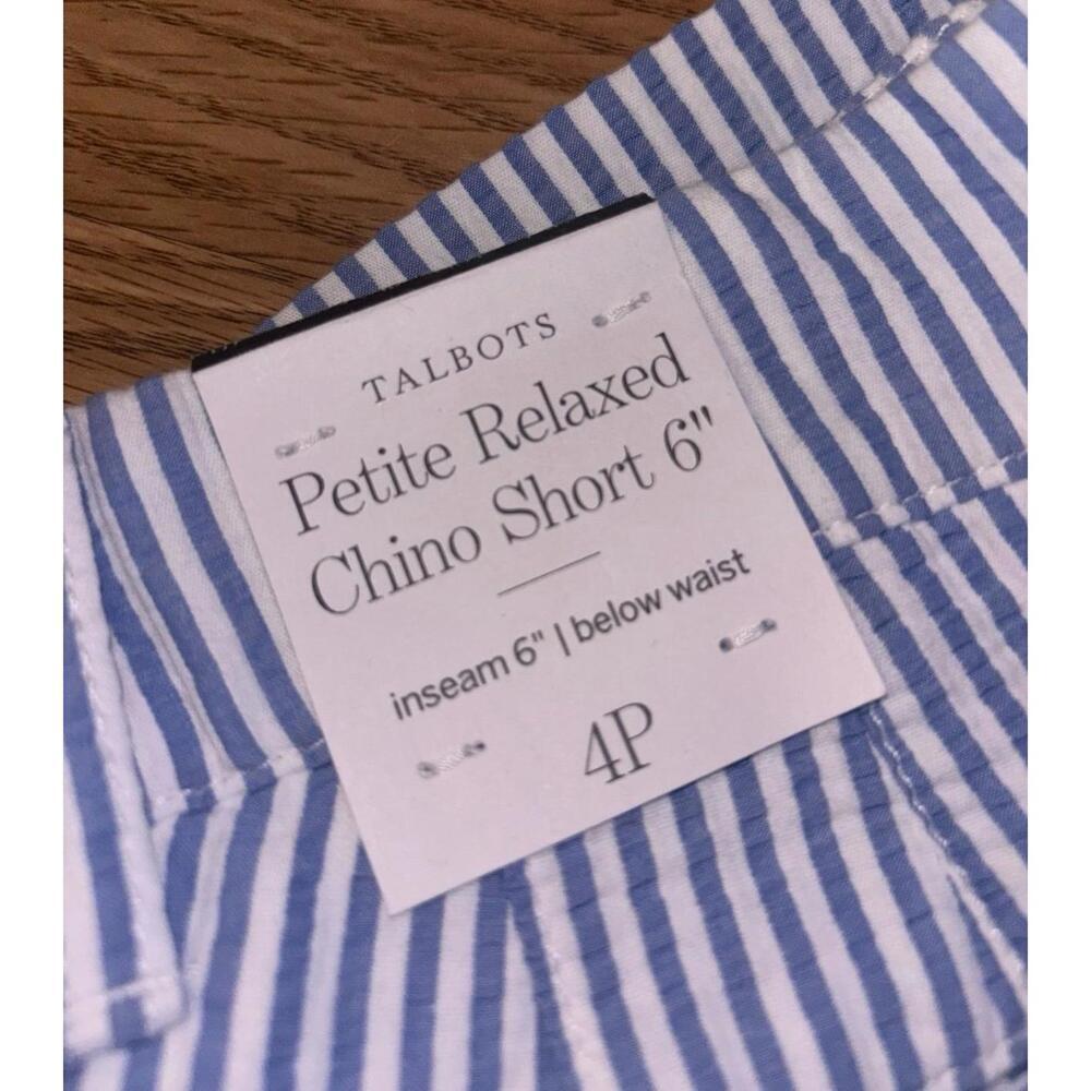 Talbots Petite Relaxed Chino Shorts Size 4 - Picture 10 of 11
